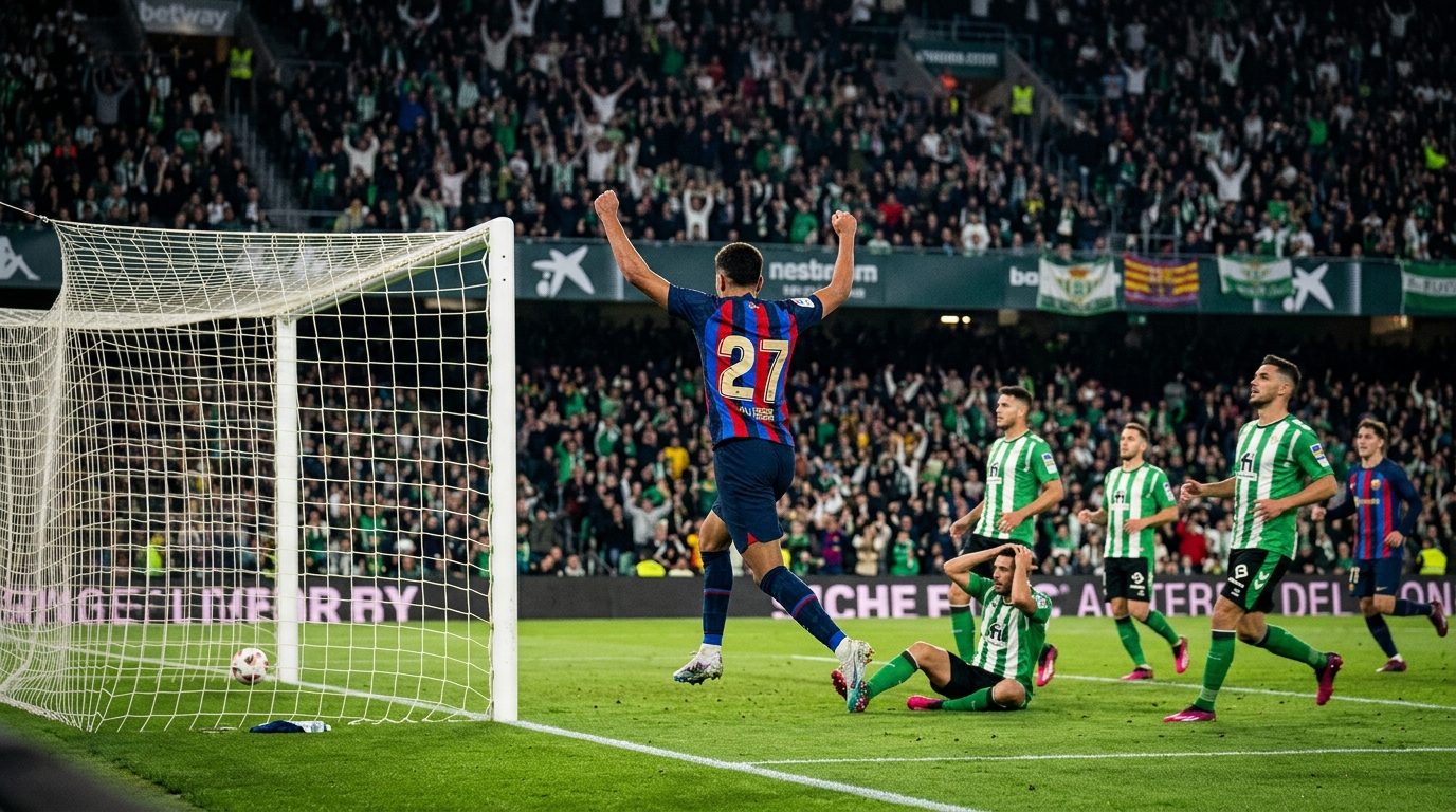 Barcelona vence o Betis em jogo movimentado marcado por golaço de Lamine Yamal