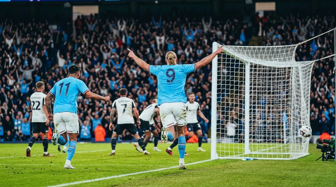 Erling Haaland marca duas vezes e Manchester City vence Ipswich Town