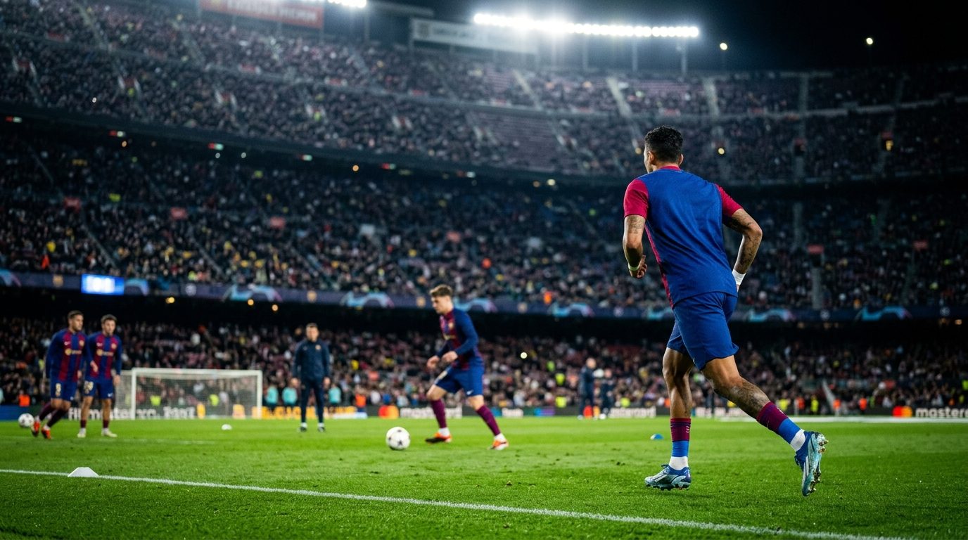 Raphinha se recupera de lesão no Barcelona, mas técnico prega cautela